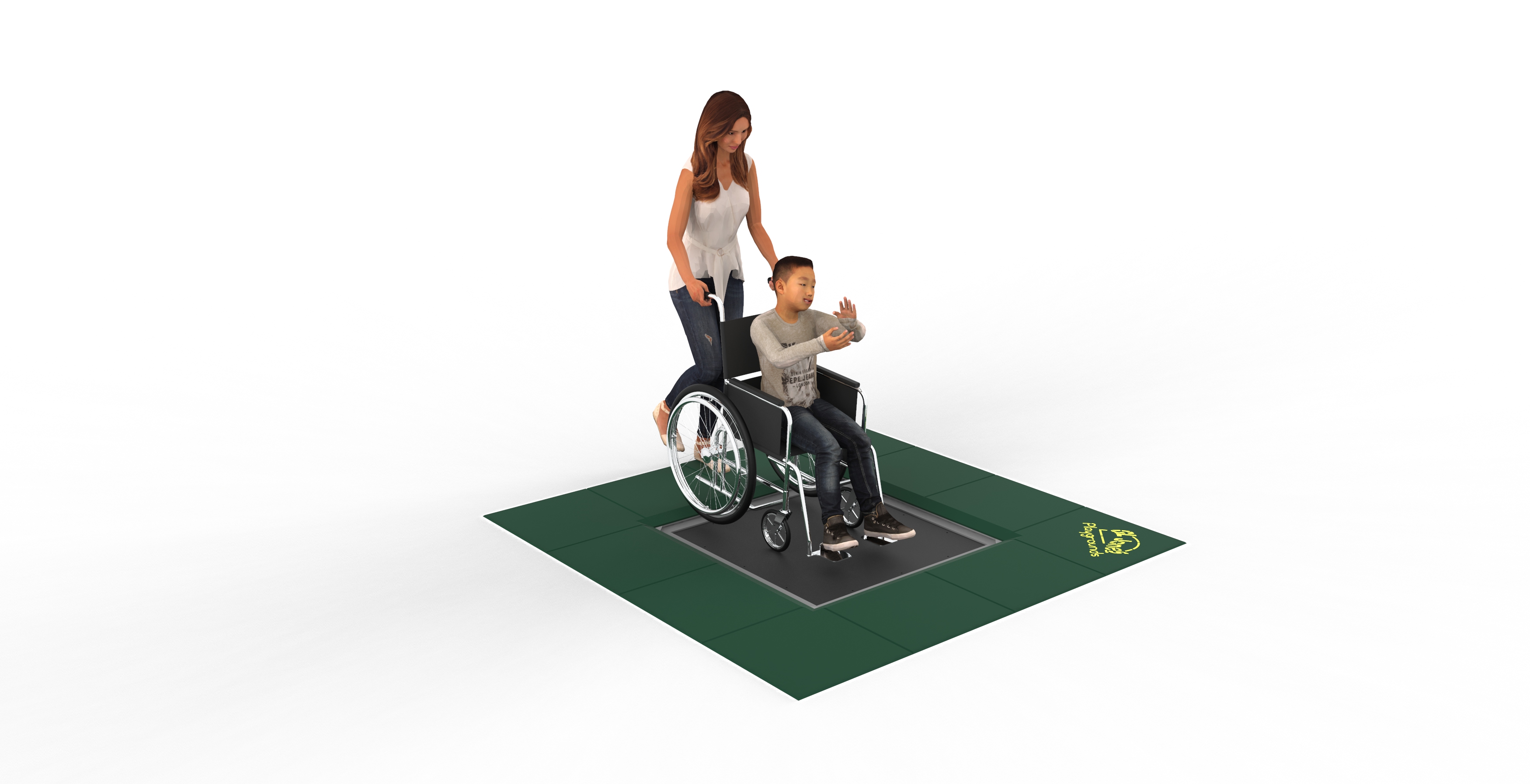 Square AbilityTrampoline - Wheelchair Trampoline