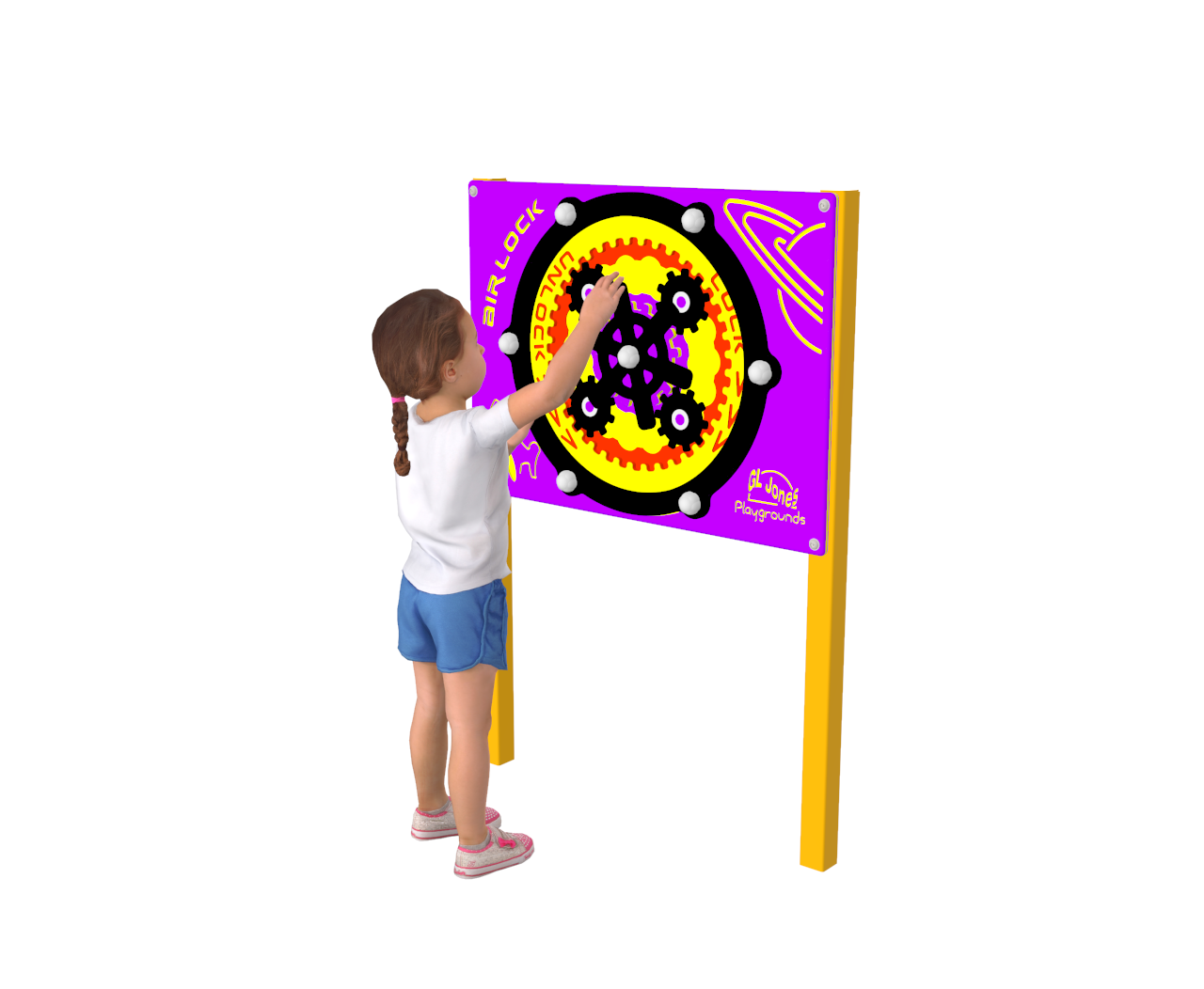 GL Jones Playgrounds - Air Lock Inclusive Free Standing Panel