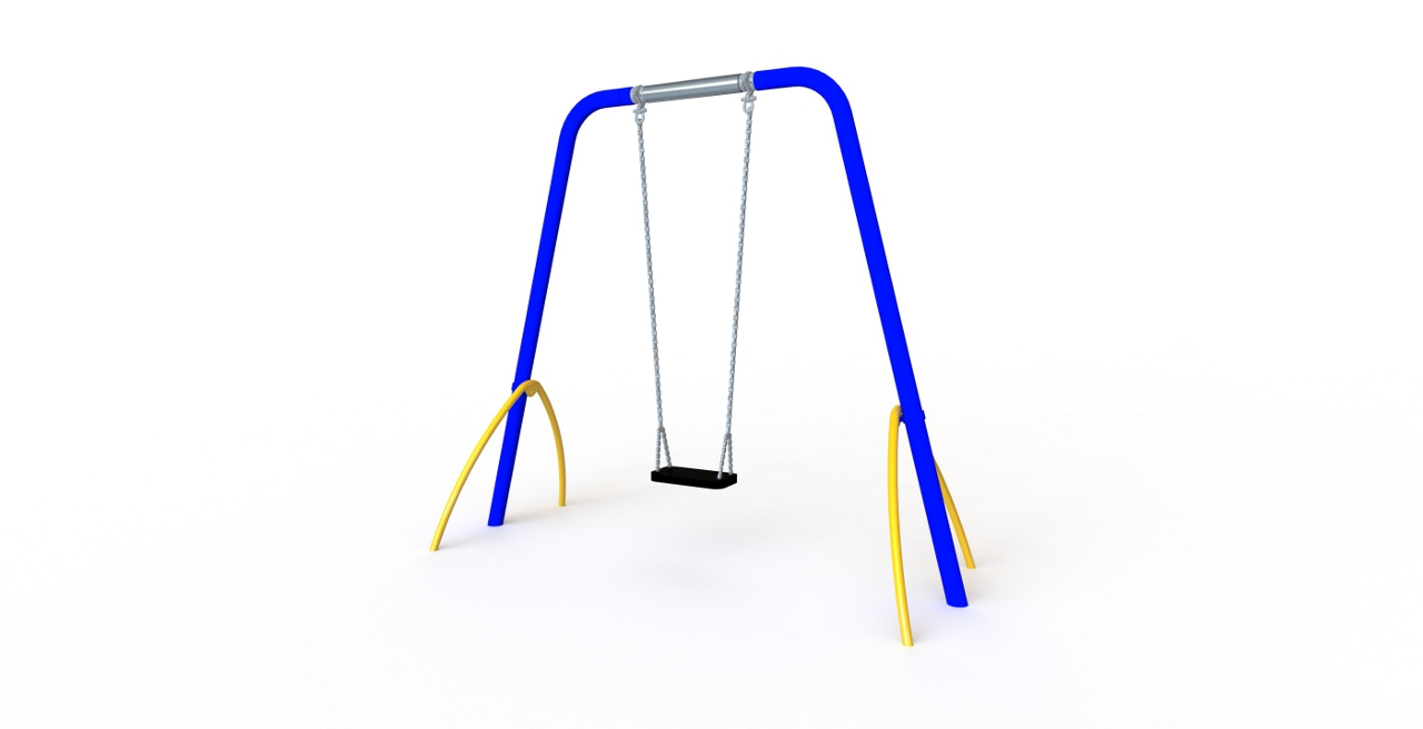 GL Jones Playgrounds - 2.4m High 1 Bay Junior Arch Swing - 1 Seat