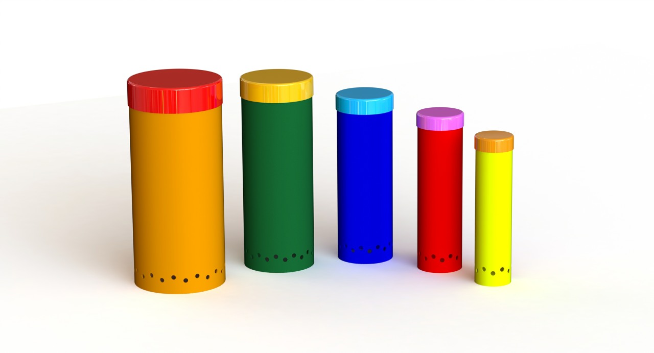 GL Jones Playgrounds - Rainbow Sambas - Inclusive Musical Instrument