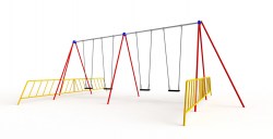 a006_009_2.9m_swing_4_flat_seat_2_guards_front